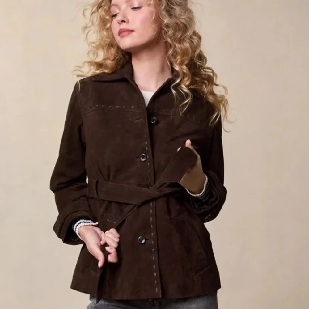 Rouje Dark Brown Leather Jacket - Picture 3 of 3